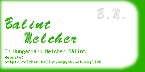 balint melcher business card